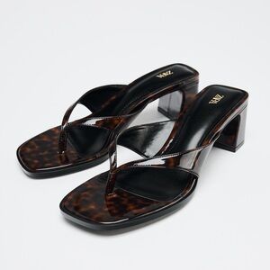 NWOT Zara tortoise shell heels, 8